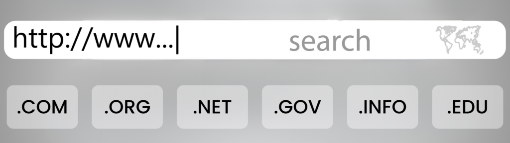 Image showing different website domains