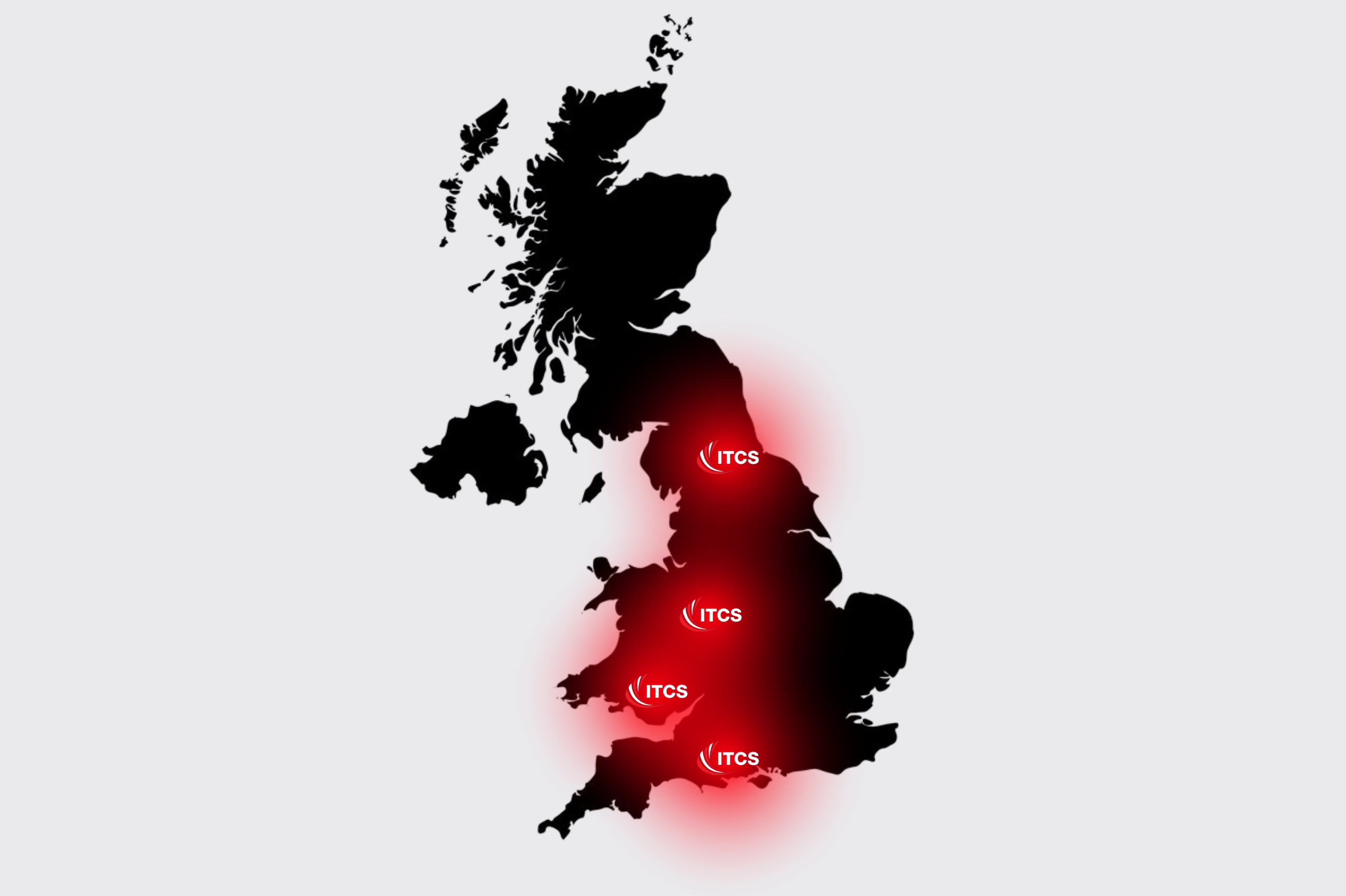 Image of a map showing ITCS locations