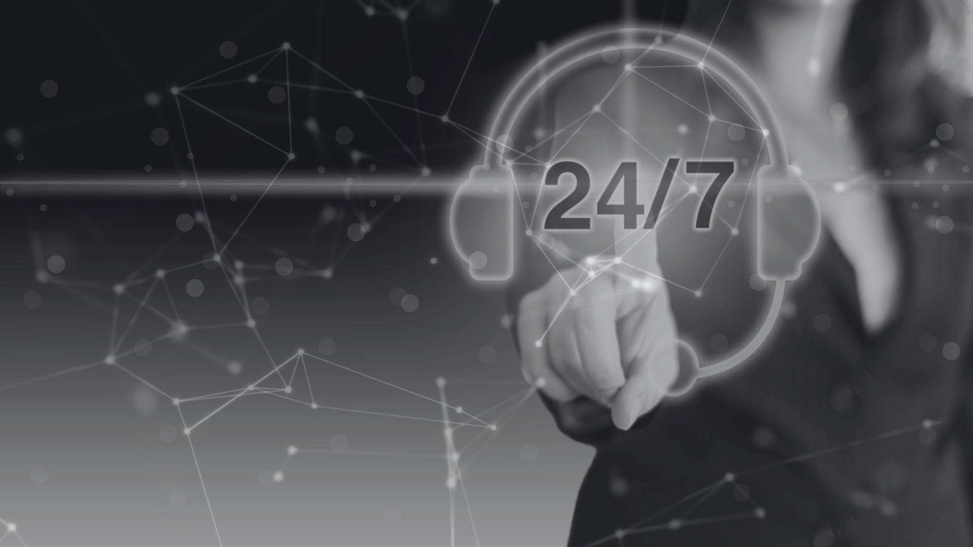 Headset with 24/7 text