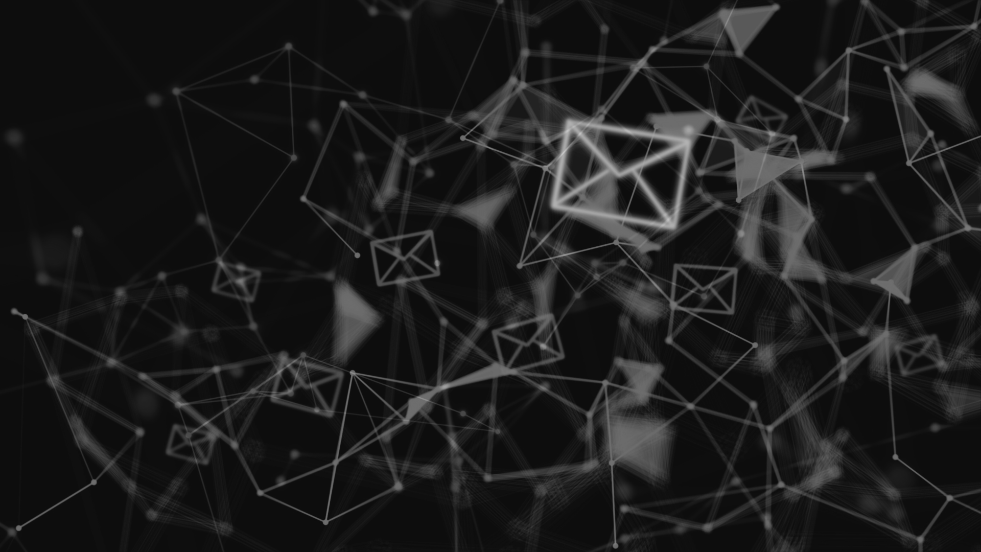 Email icons with technology effect
