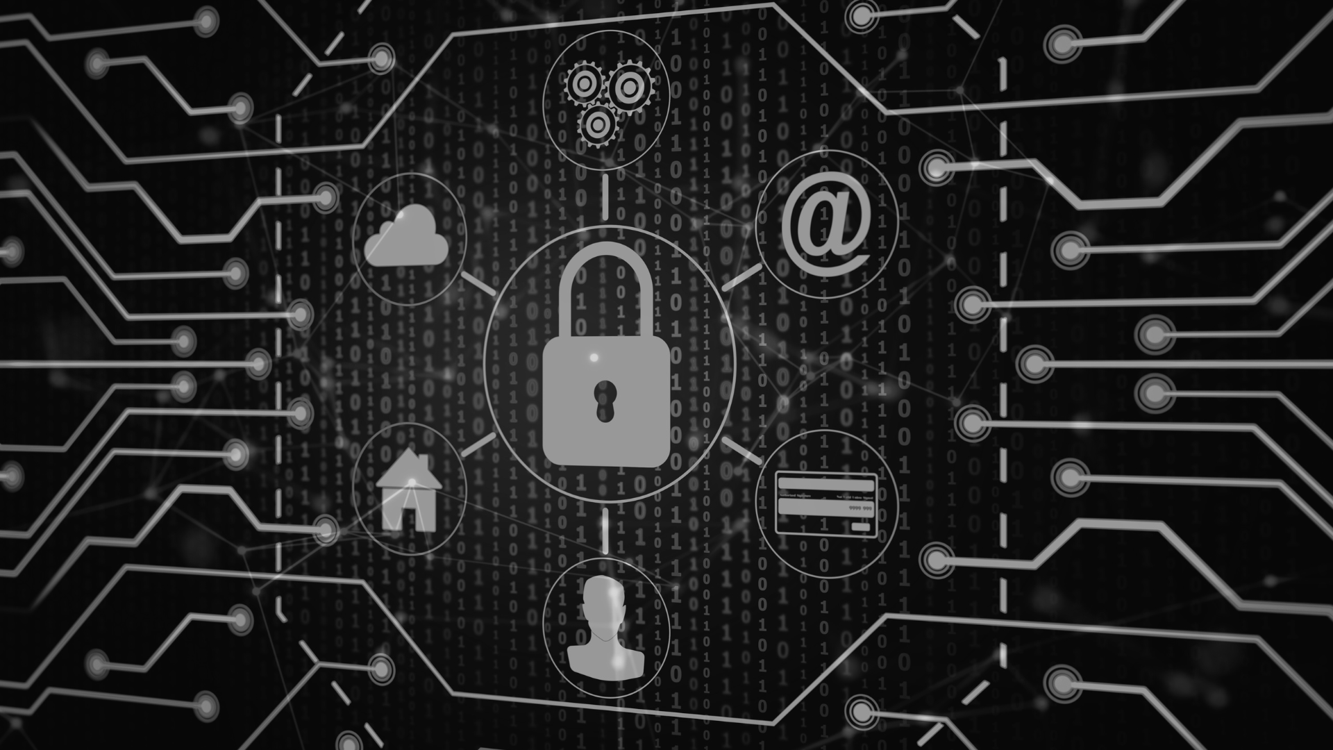 padlock with icons relating to it