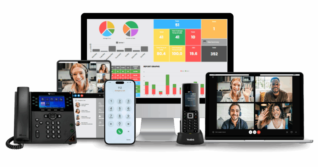 A number of devices including desktop, tablet, mobile, and hardware